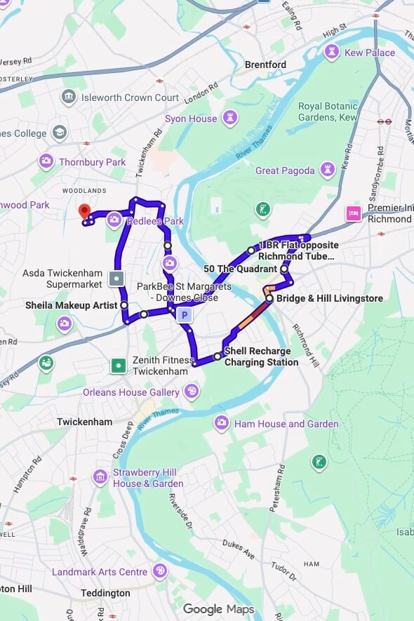 Isleworth (Fleming Way) driving test routes map UK showing DVSA test routes, real exam roads, key junctions, roundabouts and roads used in the driving test