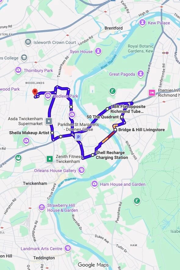 Isleworth (Fleming Way) driving test routes map UK showing DVSA test routes, real exam roads, key junctions, roundabouts and roads used in the driving test